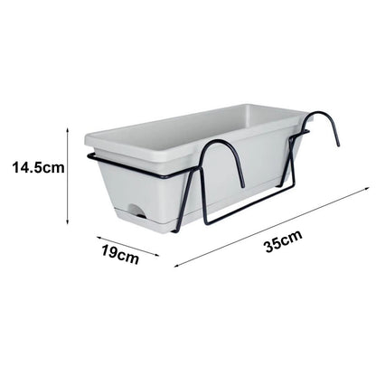 Hanging Planter For Balcony Railing Fence Planter Basket Window Box Flower Pot 6L For Garden And Ya 5