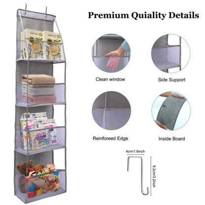 4 6 Layer Over The Door Hanging Storage Organizer Cosmetics Wall Organizer For Bathroom Closet Bedr 1
