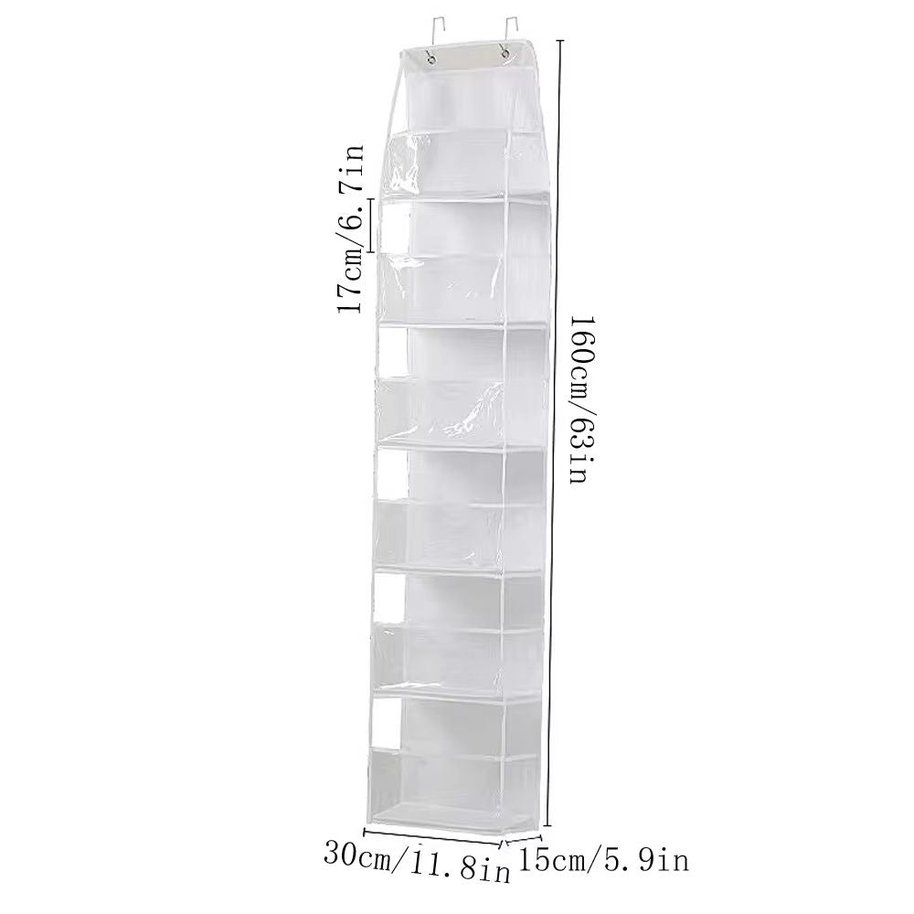 4 6 Layer Over The Door Hanging Storage Organizer Cosmetics Wall Organizer For Bathroom Closet Bedr 9