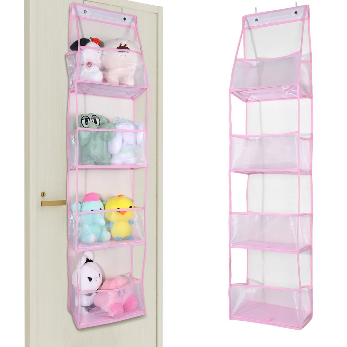 4 6 Layer Over The Door Hanging Storage Organizer Cosmetics Wall Organizer For Bathroom Closet Bedr 17