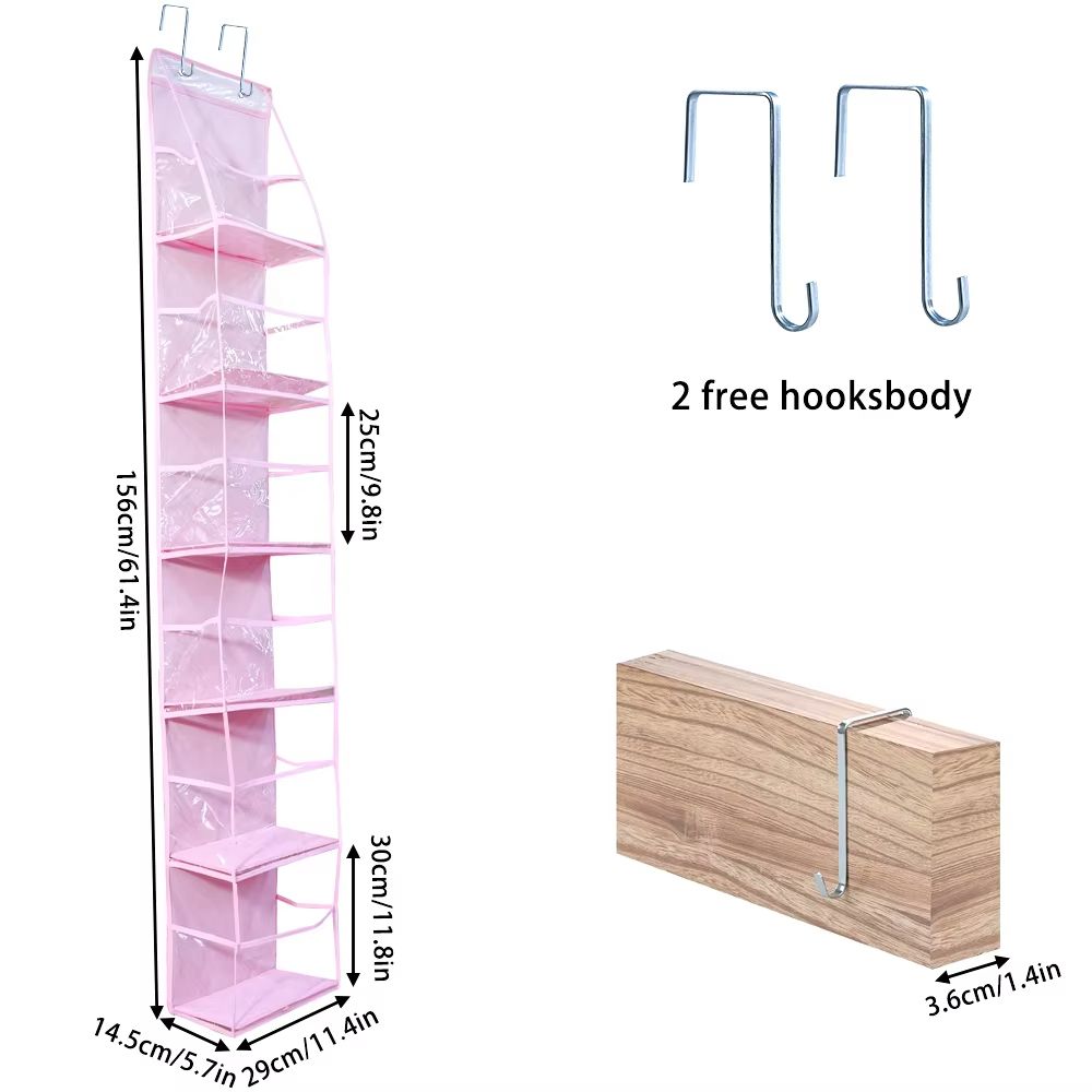 4 6 Layer Over The Door Hanging Storage Organizer Cosmetics Wall Organizer For Bathroom Closet Bedr 8