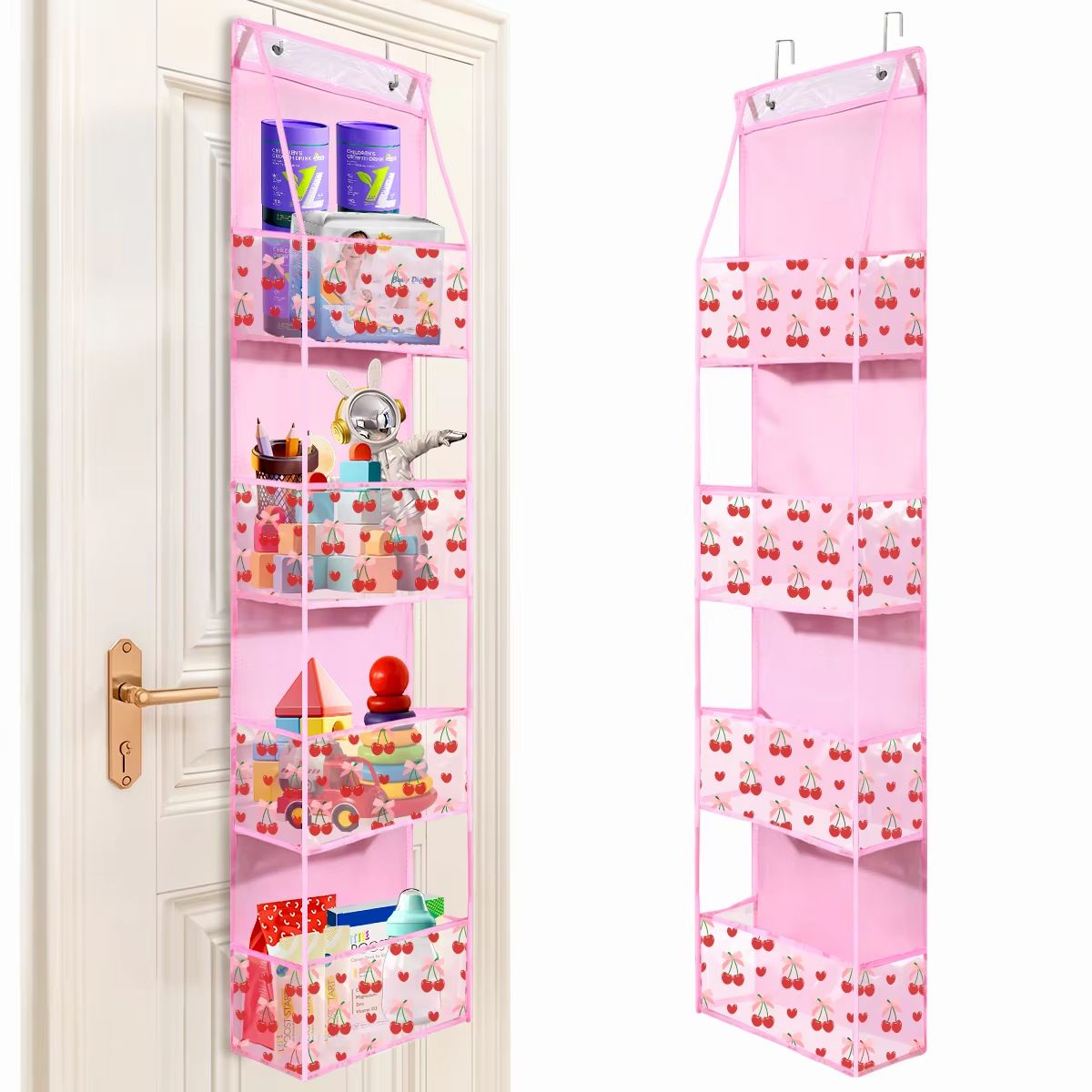 4 6 Layer Over The Door Hanging Storage Organizer Cosmetics Wall Organizer For Bathroom Closet Bedr 22