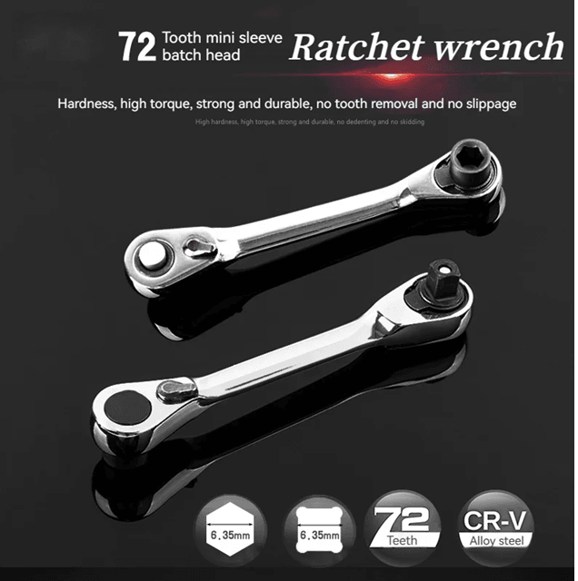 Compact DualDrive Ratchet Wrench