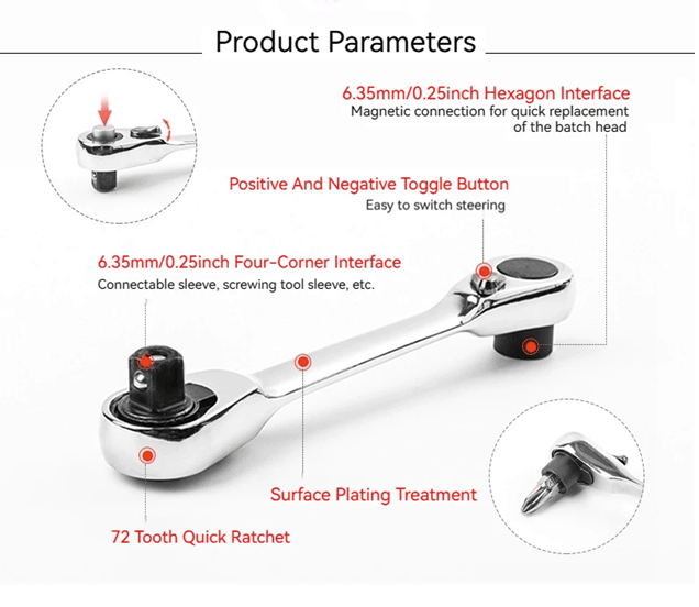 Compact DualDrive Ratchet Wrench 2