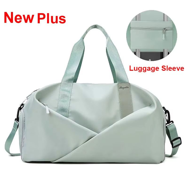 Women Sports Gym Bag Travel Duffel Tote Dry Wet Separation Weekend Fitness Shoulder Bag with Shoe Compartment