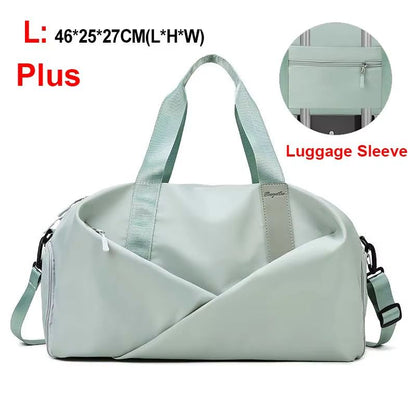 Women Sports Gym Bag Travel Duffel Tote Dry Wet Separation Weekend Fitness Shoulder Bag With Shoe C 8