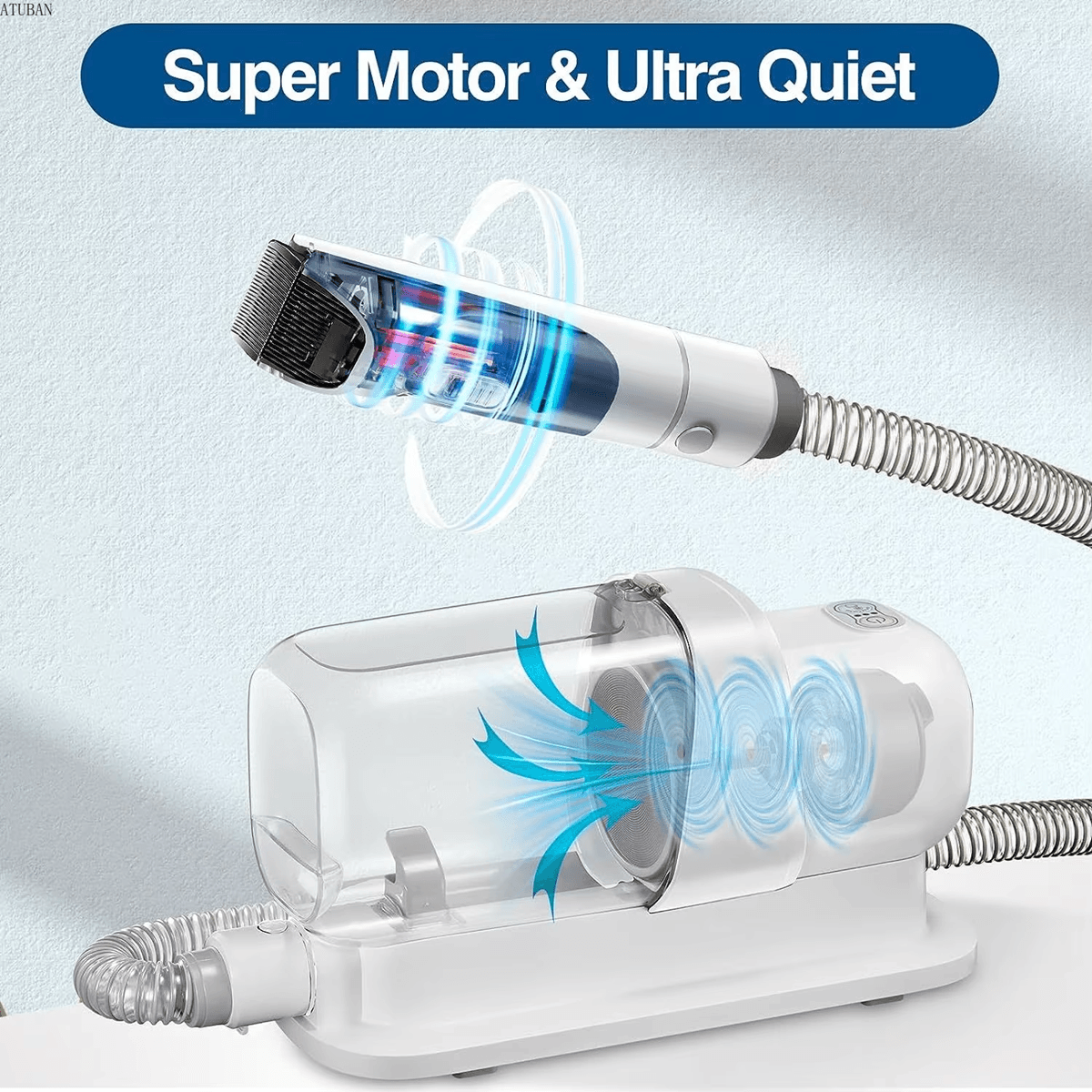 SwiftClean Pet Grooming Vacuum Kit 1