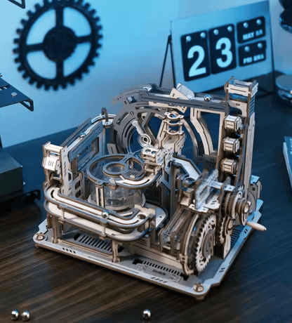 Galactic Marble Spaceport 3D Wooden Puzzle