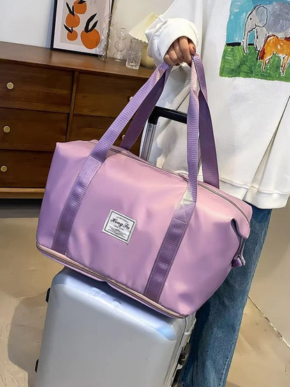 UNIXINU Carry On Travel Duffle Bag Waterproof Nylon Sports Gym Tote Large Capacity Luggage Handbag  2