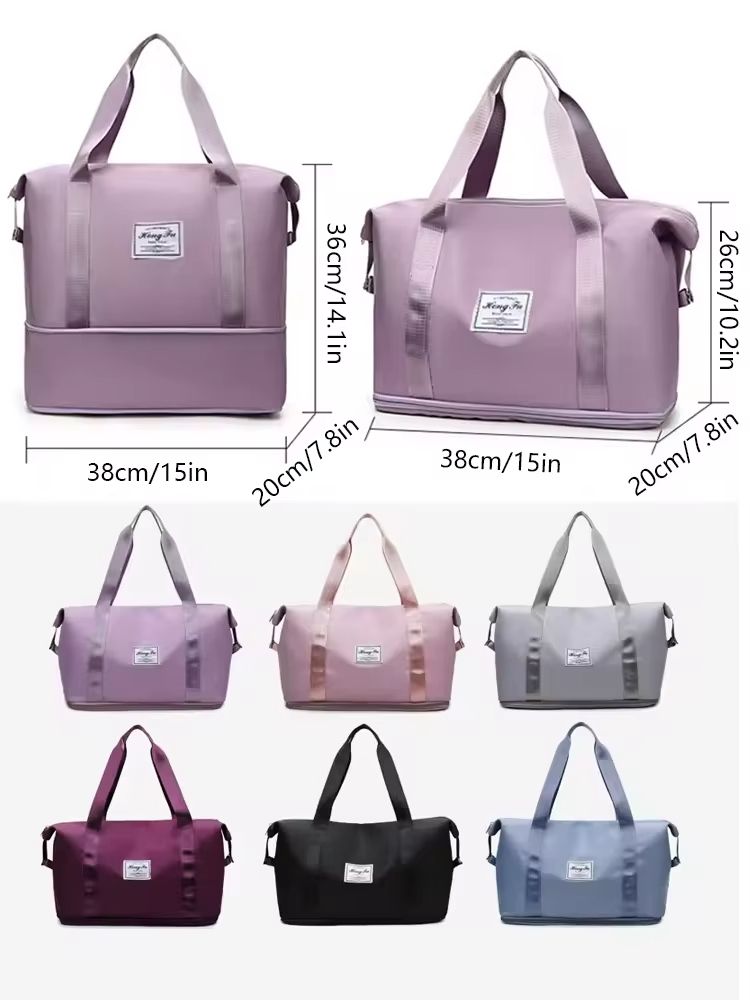 UNIXINU Carry On Travel Duffle Bag Waterproof Nylon Sports Gym Tote Large Capacity Luggage Handbag  3