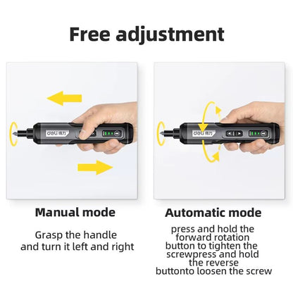 DELI Cordless Electric Screwdriver Set 4V 2000mAh Torque Adjustment MultiFunction Power Drill Repai 3