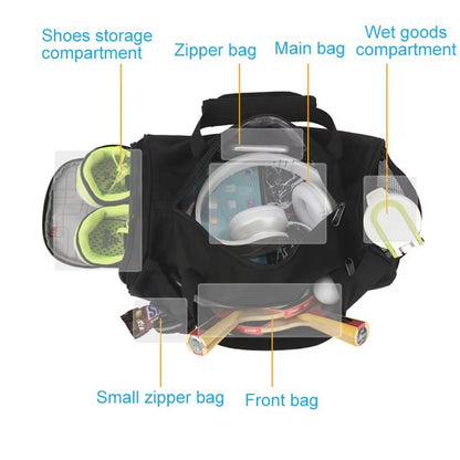 Large Gym Bag Wet Dry Sports Duffel Multifunction Travel Fitness Bag With Shoe Compartment 3