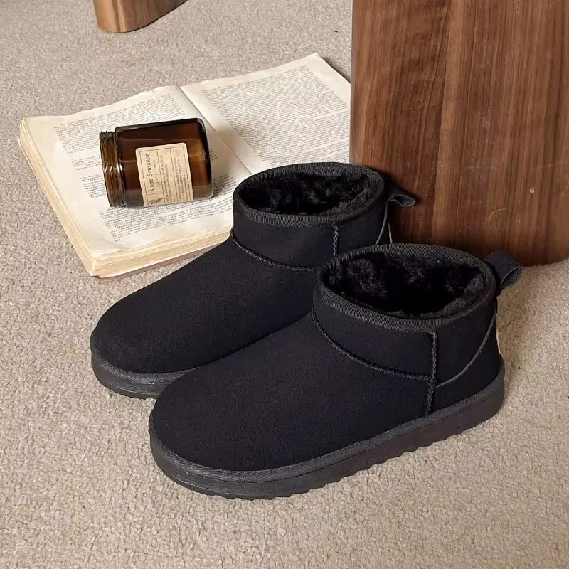 Women Winter Platform Ankle Boots Warm Leather Fur Lined Ultra Mini Booties 3