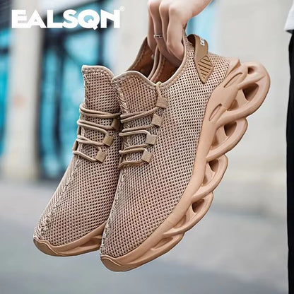 Men Running Shoes Lightweight Breathable Mesh Casual Jogging Sneakers With Shock Absorption Sole 2