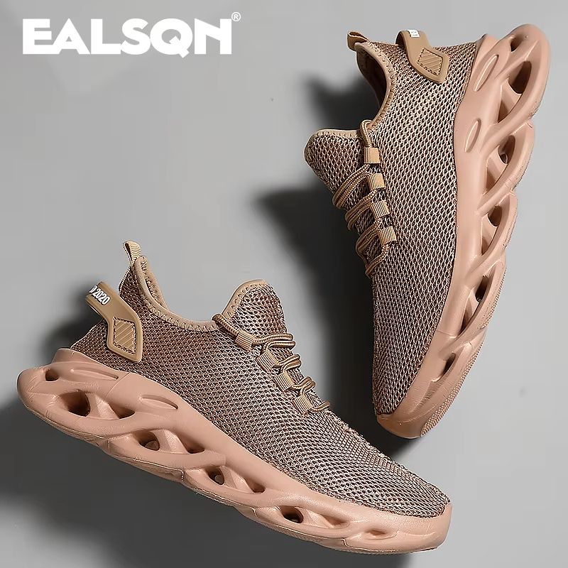 Men Running Shoes Lightweight Breathable Mesh Casual Jogging Sneakers With Shock Absorption Sole 4