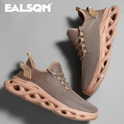 Men Running Shoes Lightweight Breathable Mesh Casual Jogging Sneakers With Shock Absorption Sole 4