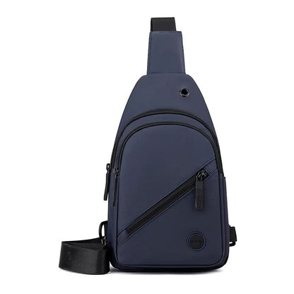 Mens Lightweight Nylon Chest Bag Casual Crossbody Sling For Hiking And Travel 5