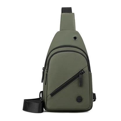 Mens Lightweight Nylon Chest Bag Casual Crossbody Sling For Hiking And Travel 9