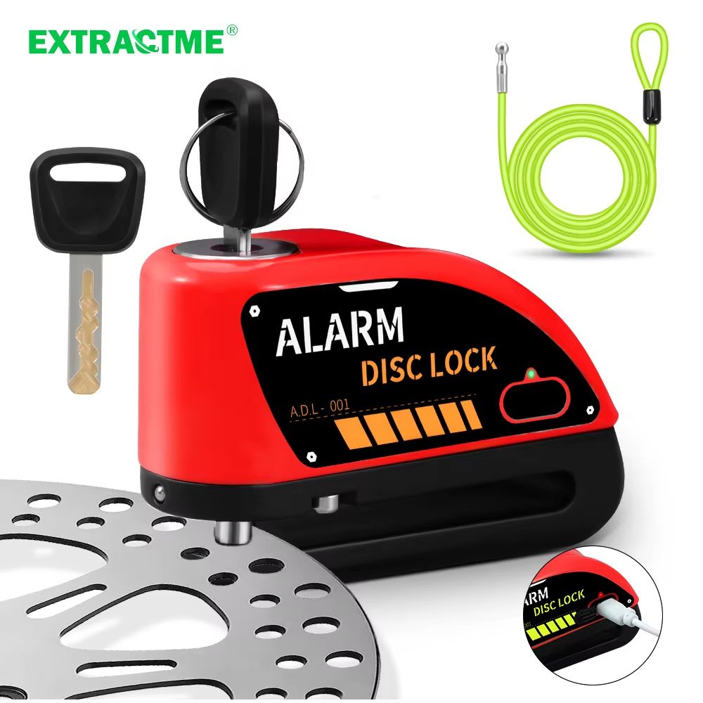 Motorcycle Alarm Disc Brake Lock  110dB Waterproof AntiTheft Padlock 1