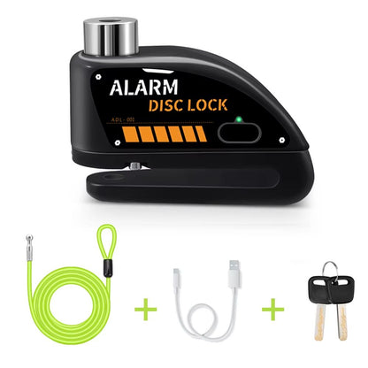 Motorcycle Alarm Disc Brake Lock  110dB Waterproof AntiTheft Padlock 7