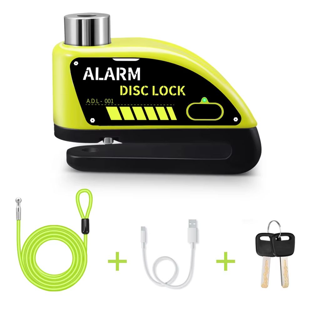 Motorcycle Alarm Disc Brake Lock  110dB Waterproof AntiTheft Padlock 9