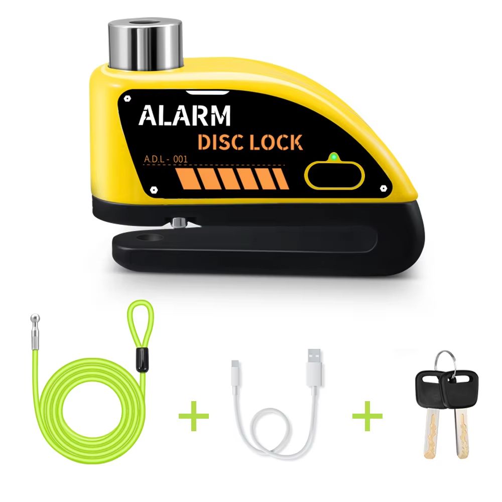 Motorcycle Alarm Disc Brake Lock  110dB Waterproof AntiTheft Padlock 11