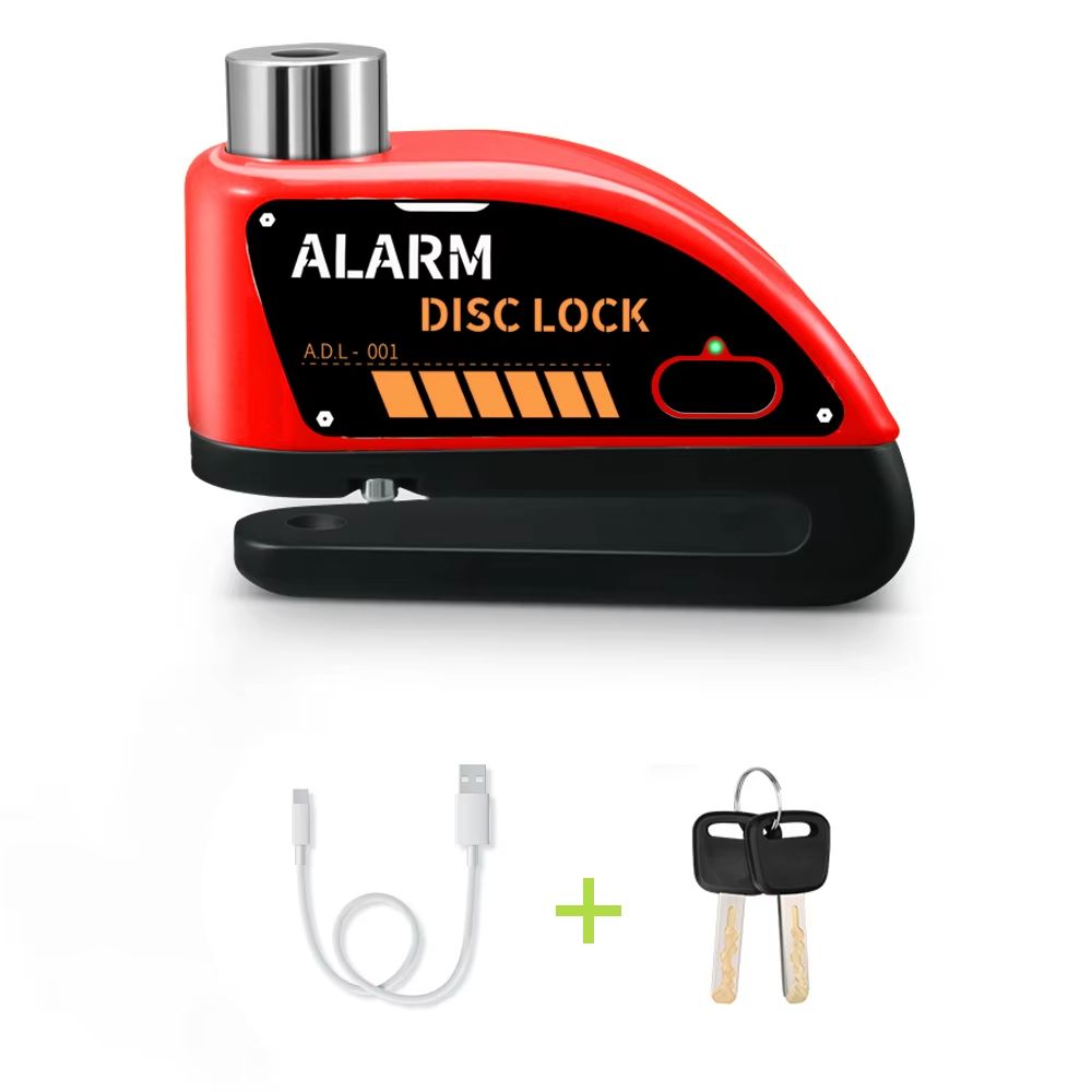 Motorcycle Alarm Disc Brake Lock  110dB Waterproof AntiTheft Padlock 14