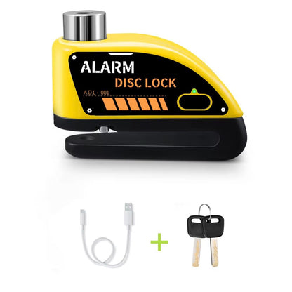 Motorcycle Alarm Disc Brake Lock  110dB Waterproof AntiTheft Padlock 8