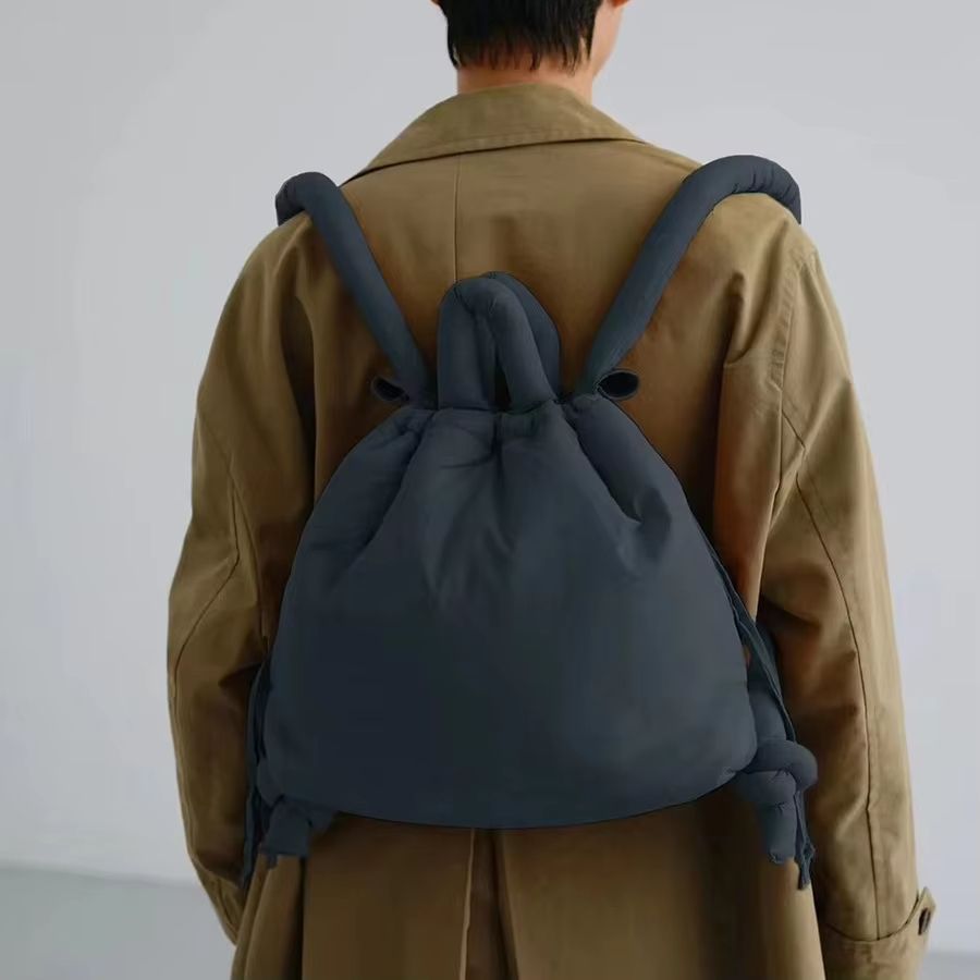 Padded Nylon Tote Bag  Large Capacity Soft Puffer Shoulder  Crossbody 3