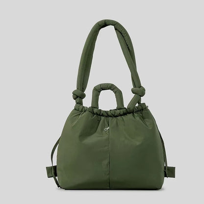 Padded Nylon Tote Bag  Large Capacity Soft Puffer Shoulder  Crossbody 6