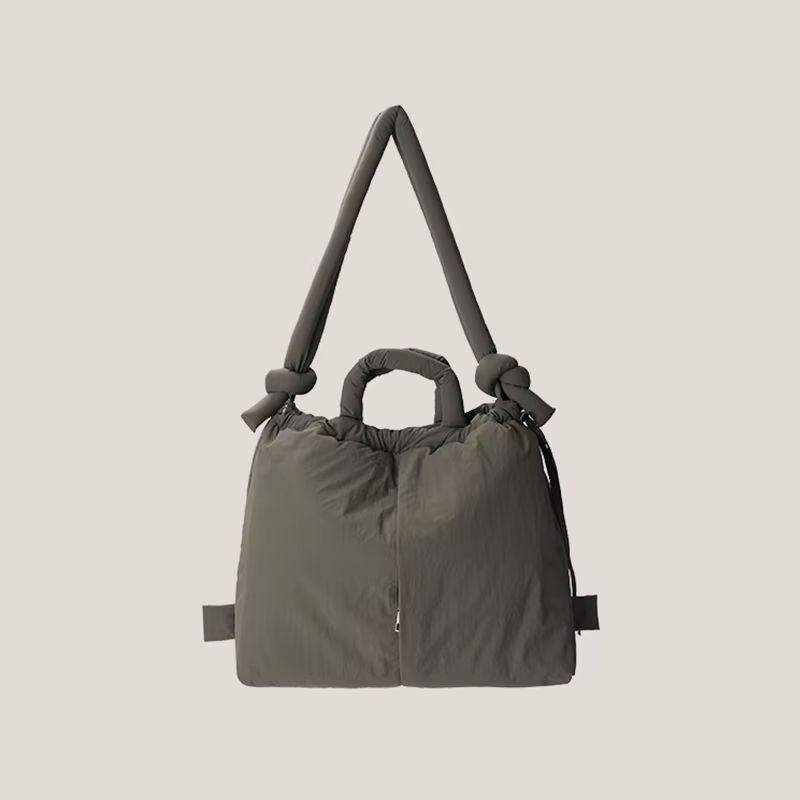 Padded Nylon Tote Bag  Large Capacity Soft Puffer Shoulder  Crossbody 10