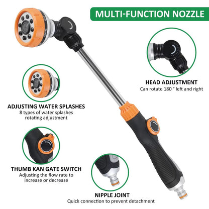 47cm Garden Water Sprayer Nozzle  Long Rod High Pressure With 8 Spray Modes 3