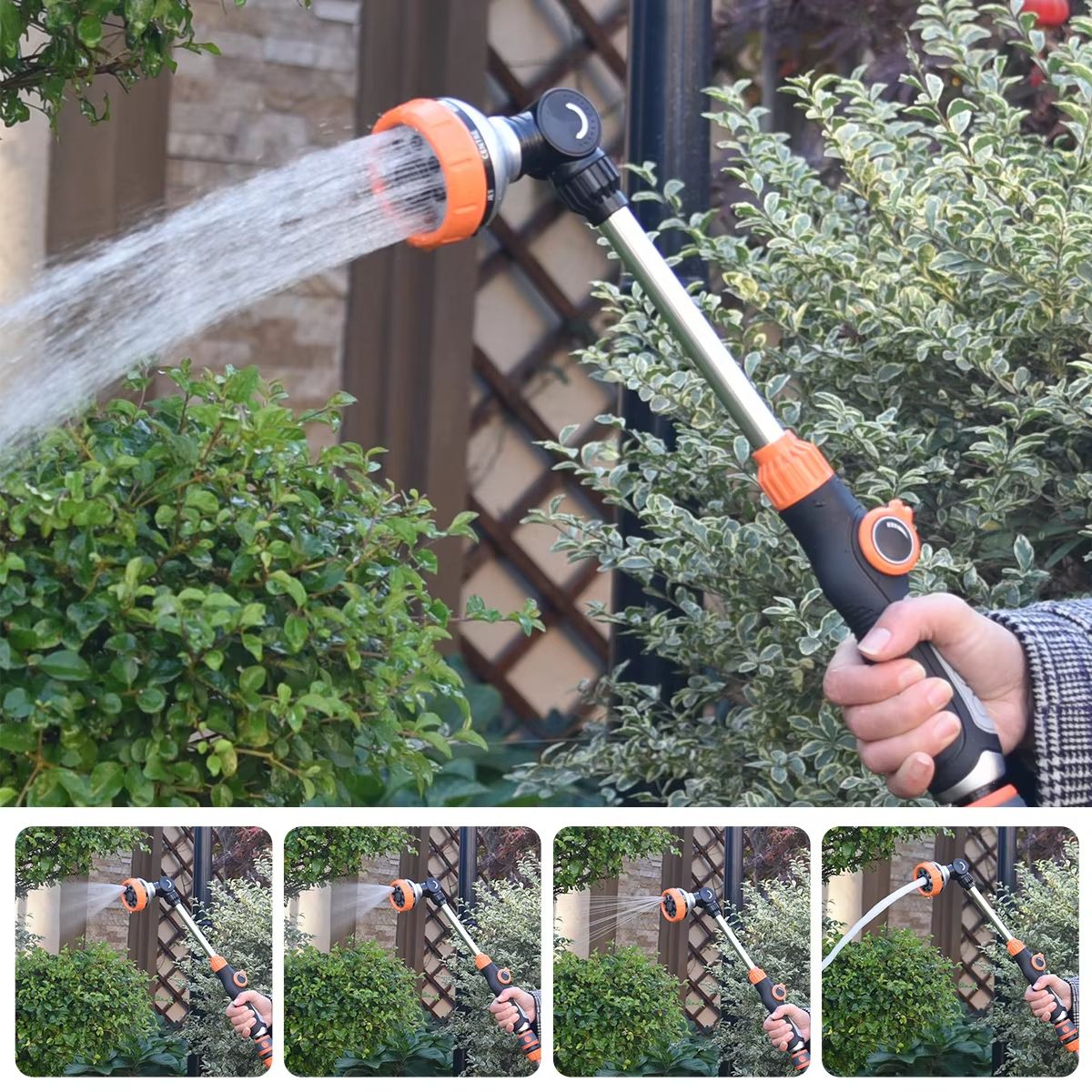 47cm Garden Water Sprayer Nozzle  Long Rod High Pressure With 8 Spray Modes 4