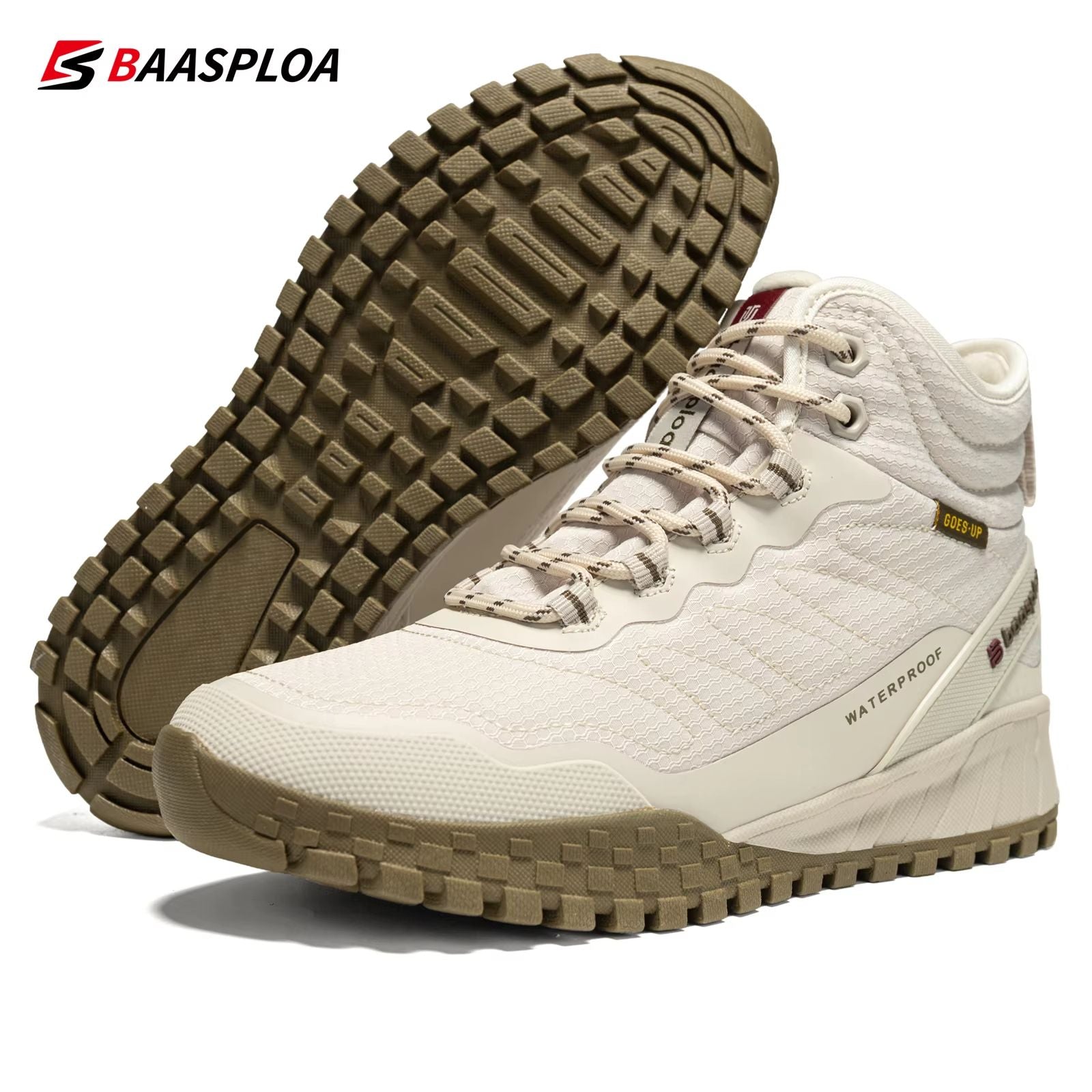 Baasploa Waterproof Plush-Lined Winter Walking Boots