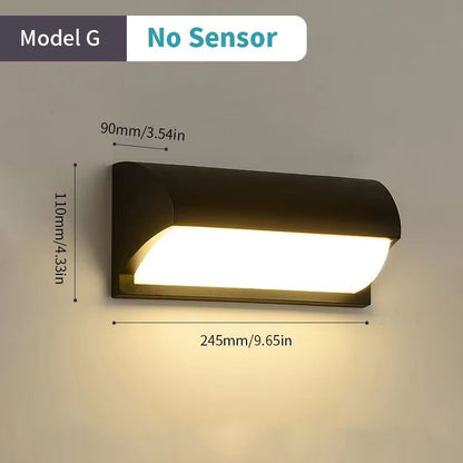 AuroGuard Waterproof LED Outdoor Wall Light With Motion Sensor 6