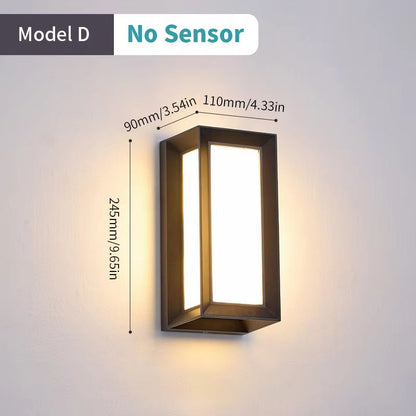 AuroGuard Waterproof LED Outdoor Wall Light With Motion Sensor 12
