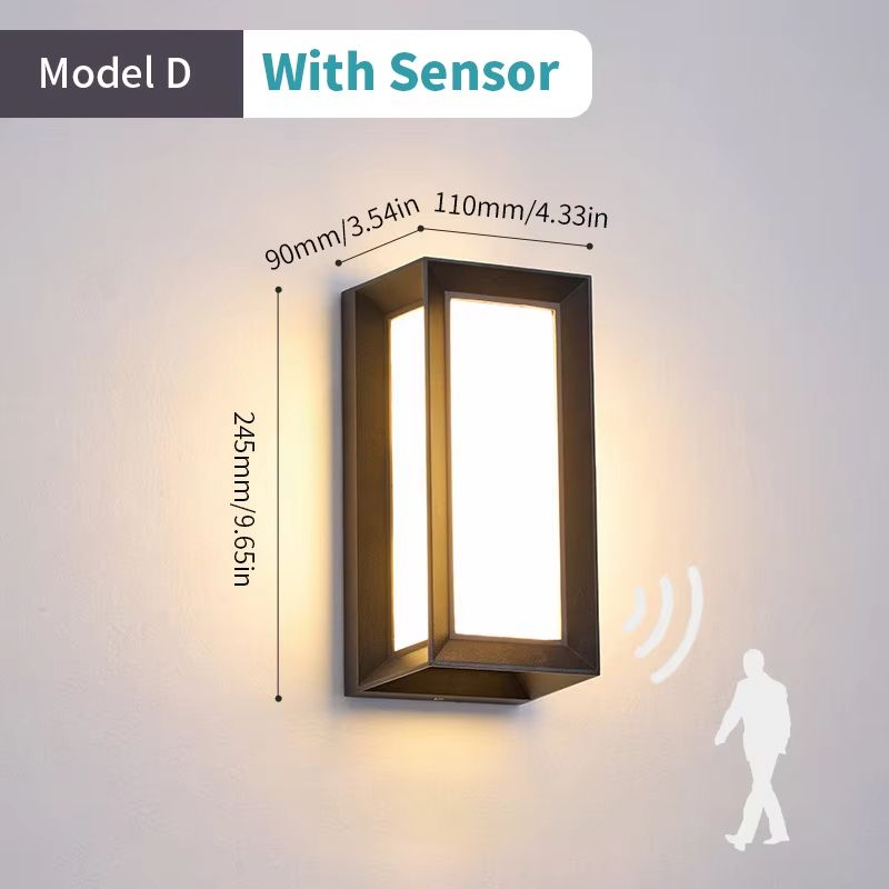 AuroGuard Waterproof LED Outdoor Wall Light With Motion Sensor 13