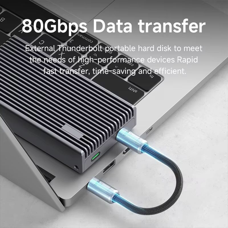 Hagibis Short USB4 Portable Keychain Cable CtoC 240W 80Gbps For Thunderbolt 45  IPhone 16 Pro 3