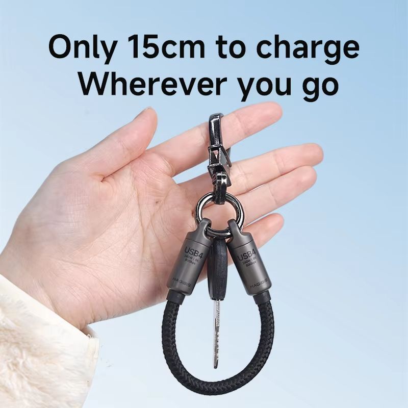 Hagibis Short USB4 Portable Keychain Cable CtoC 240W 80Gbps For Thunderbolt 45  IPhone 16 Pro 4
