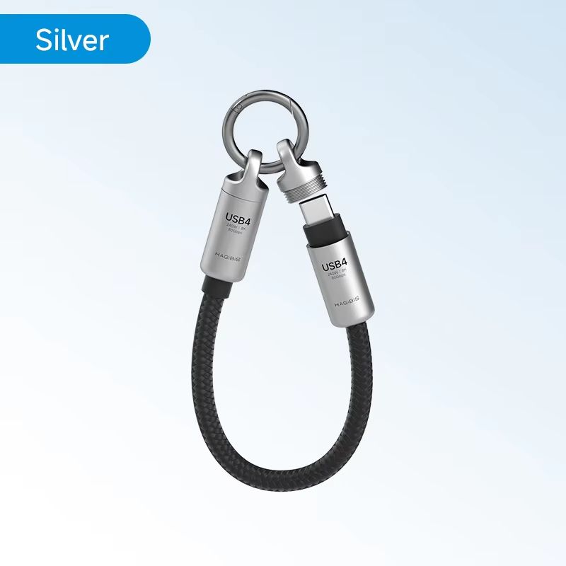 Hagibis Short USB4 Portable Keychain Cable CtoC 240W 80Gbps For Thunderbolt 45  IPhone 16 Pro 6