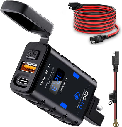 Anchtek Motorcycle USB Charger  64 A QC30  PD FastCharging Socket 6