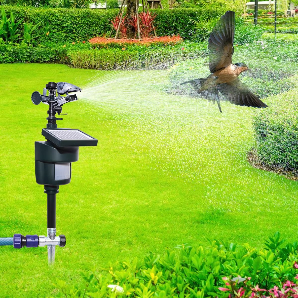 Solar Motion Sensor Sprinkler  EcoFriendly Jet Spray Animal Repeller With Solar Panel For Garden  Y 4