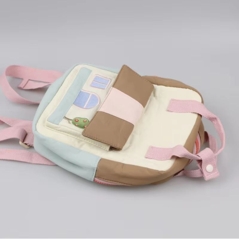 Tree House Embroidery Backpack  Lightweight ParentChild Matching Bag For Boys And Girls Contrasting 2