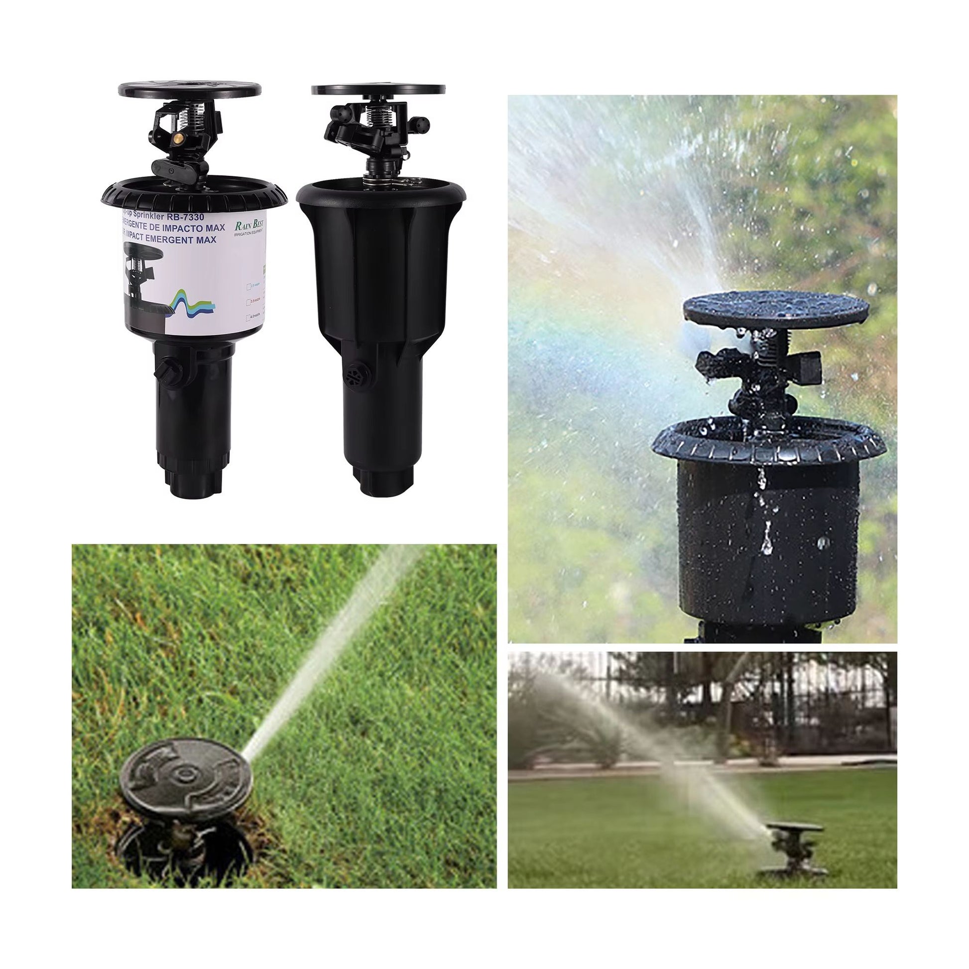 Pulse PopUp Impact Sprinkler Head  Adjustable Rocker Rotary Buried Irrigation For Farmland  Lawn 12 1