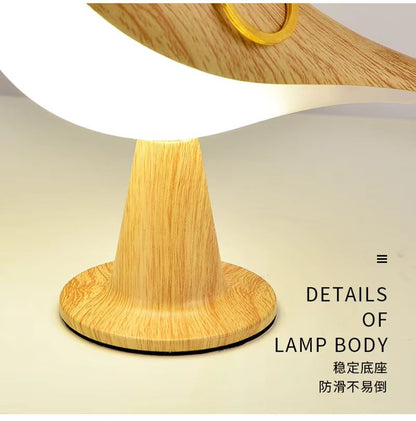 BirdGlow Rechargeable Wooden Bird Night Light  LED Touch Switch Bedside Lamp 2