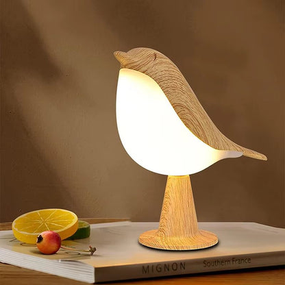 BirdGlow Rechargeable Wooden Bird Night Light  LED Touch Switch Bedside Lamp 6