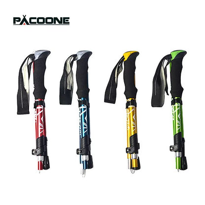 5-Section Folding Trekking Pole – Portable Telescopic Hiking Stick for Camping, Walking, and Nordic Use
