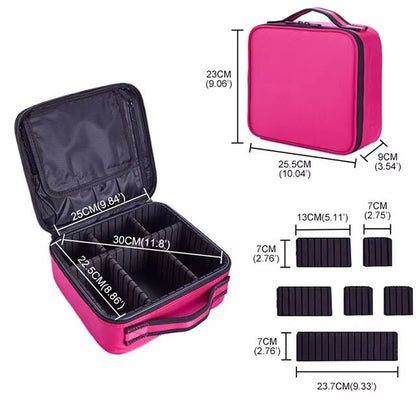 Waterproof Travel Makeup Bag  Professional Cosmetic Case With Brush Storage And Embroidery Design 9