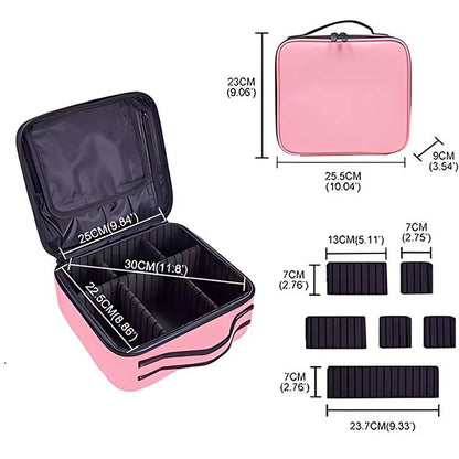 Waterproof Travel Makeup Bag  Professional Cosmetic Case With Brush Storage And Embroidery Design 10