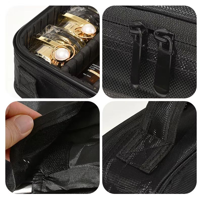 Waterproof Travel Makeup Bag  Professional Cosmetic Case With Brush Storage And Embroidery Design 5